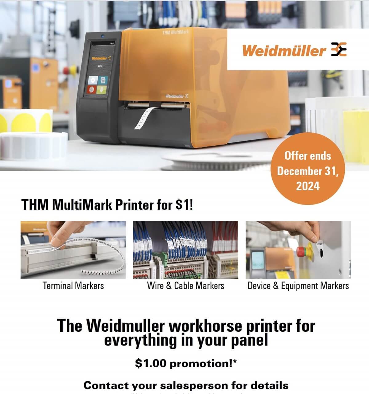 Read more about the article Weidmuller Printer Promotion Offer