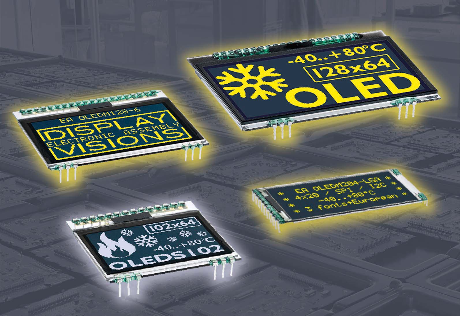 Industrial OLED Display, bright and durable